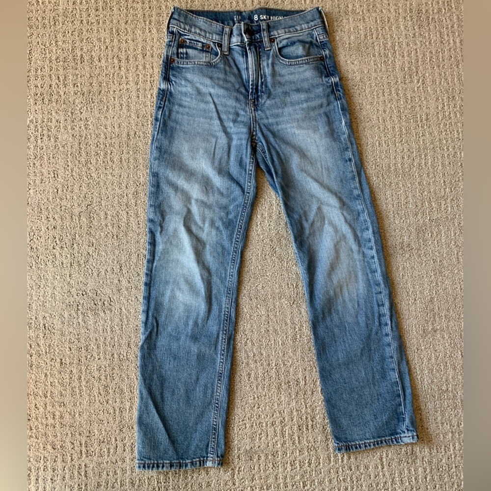 Blue denim jeans from the Gap, girls size 8, 90s fit, high waist